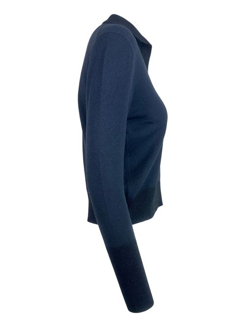 polo donna blu con dettagli lurex La fileria | 57299-12861587